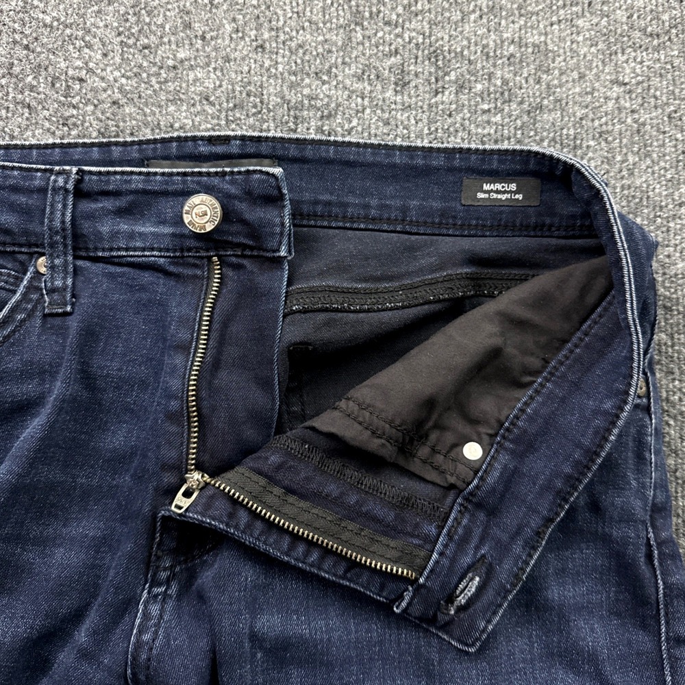 Mavi Marcus Slim Straight Leg Jeans Mens 30/32 Dark Indigo Blue Denim Pant - Picture 7 of 13